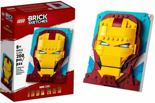 Конструктор LEGO Brick Sketches 40535 Железный человек