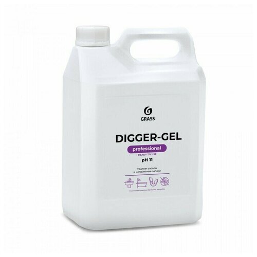 Средство для прочистки труб Grass Digger-Gel, гель, 5.3 л