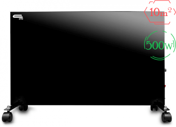 Нагревательная панель СТН 500 с терморегулятором, Цвет Черный