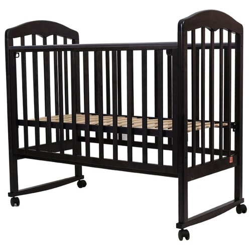 фото Кроватка топотушки сильвия-2 (колесо) (качалка), на полозьях венге