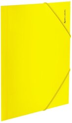 BRAUBERG Папка на резинках Neon А4, желтая