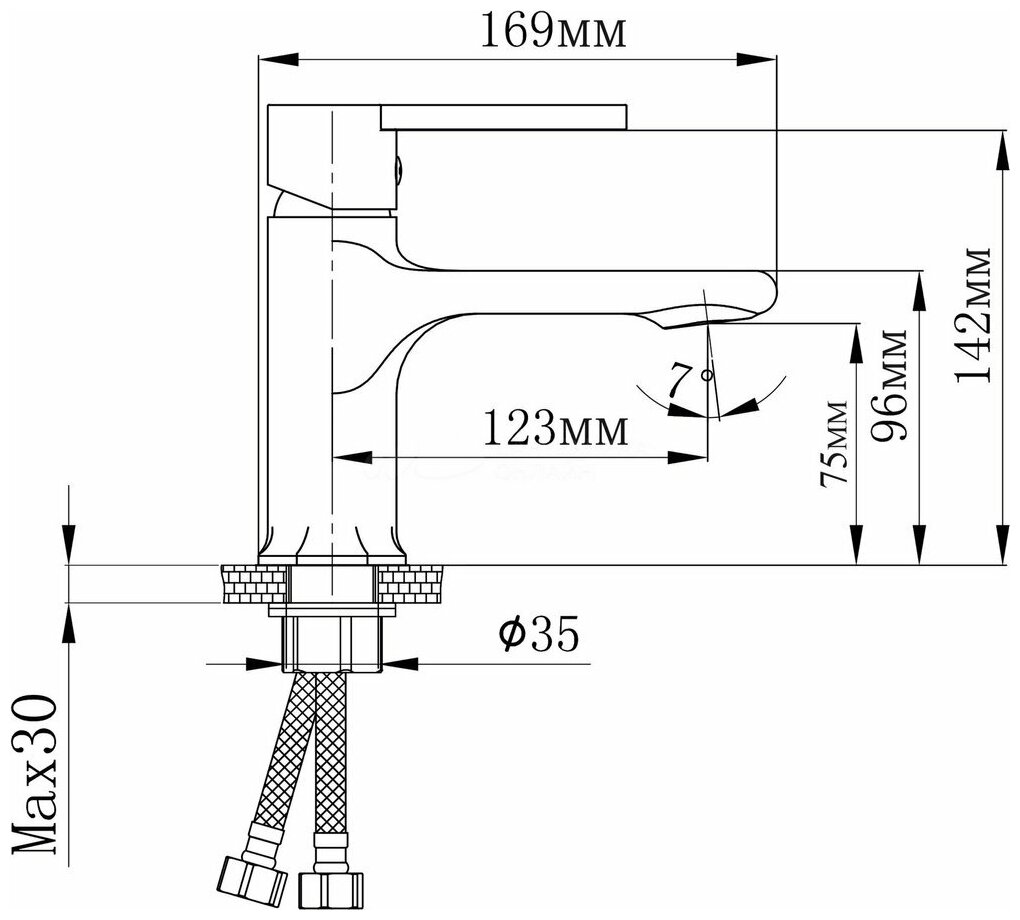 Смеситель для раковины TOK-KUD-1011 - фотография № 2