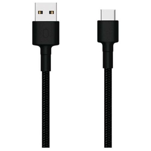 Кабель XIAOMI Mi Braided USB Type-C Cable, 1 м, черный (SJV4109GL) кабель интерфейсный xiaomi mi braided usb type c cable sjx10zm sjv4109gl черный 1 м