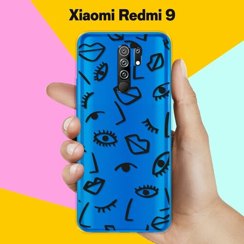 Силиконовый чехол Глаза и губы на Xiaomi Redmi 9 силиконовый чехол глаза и губы на xiaomi redmi note 8 pro