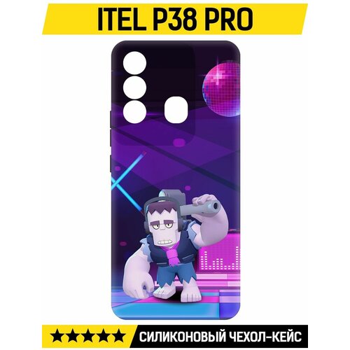 Чехол-накладка Krutoff Soft Case Brawl Stars - Фрэнк для ITEL P38 Pro черный чехол накладка krutoff soft case brawl stars оборотень леон для itel p38 pro черный