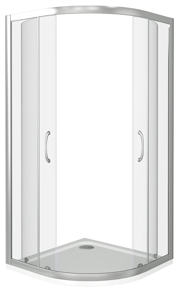 Душевой уголок Good Door Latte R-80-C-WE 80x80 профиль Белый стекло прозрачное