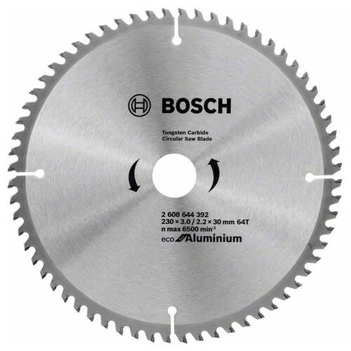 Пильный диск BOSCH Eco for Aluminium 2608644392 230х30 мм диск пильный bosch eco al 250 ммx30 мм 80зуб 2608644393