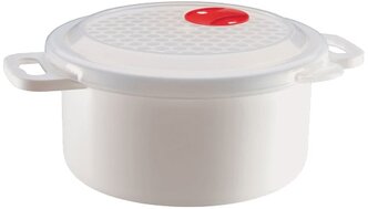 Phibo Емкость для холодильника и микроволновой печи 0.9 л., 14.8x14.8 см, белый