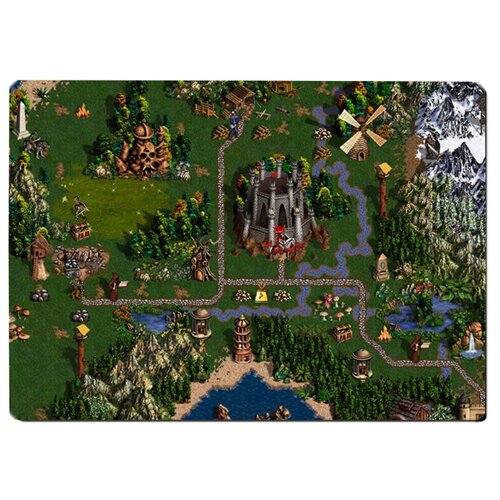 фото Коврик для мыши heroes of might and magic, герои меча и магии. карта игры drabs