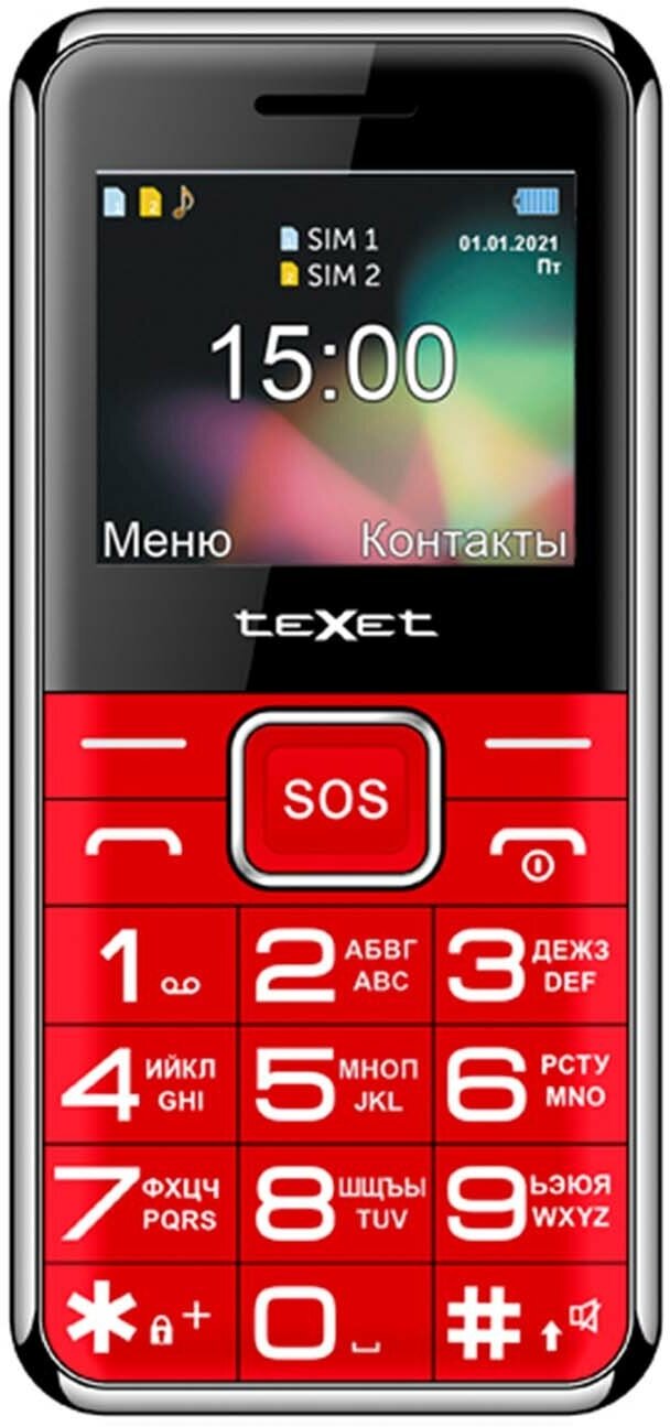 Телефон мобильный (TEXET TM-B319 Красный (127048))