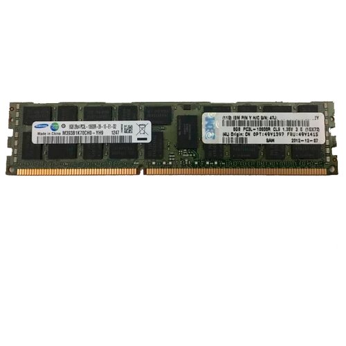 Samsung Модуль памяти DIMM DDR3L 8192Mb, 1333Mhz, Samsung ECC REG CL9 1.35V #M393B1K70CH0-YH9