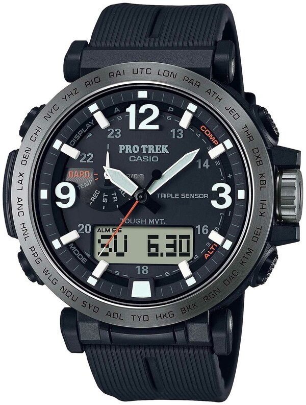 Наручные часы CASIO Японские наручные часы Casio Pro Trek PRW-6611Y-1ER с хронографом