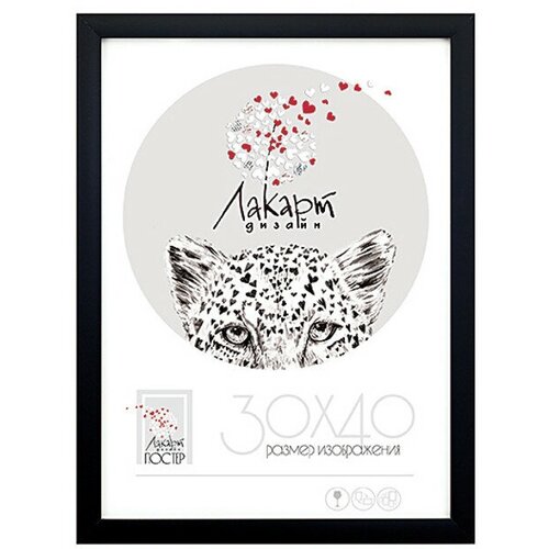 Фоторамка черная 300х400мм пластик 1821₽