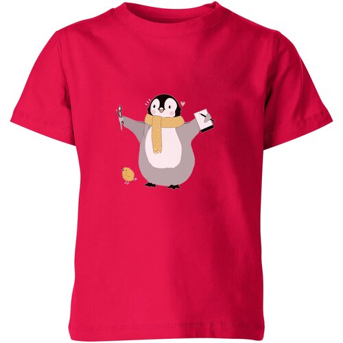 Футболка Us Basic, размер 14, розовый детская футболка пингвин и медведь 140 синий