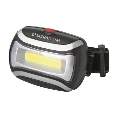 Ultraflash LED5380 фонарь налобн.черн. 3 Вт COB LED, 3 реж, пласт, пакет