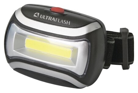 Ultraflash LED5374 фонарь налобн аккум 220В, голубой, 0,4 Ватт Led, 1 реж, пласт, бокс 12427 .