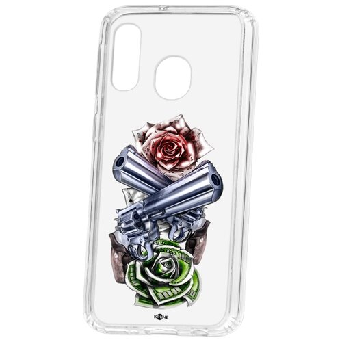 фото Чехол на samsung galaxy a40 2019 kruche print карты деньги 2 ствола