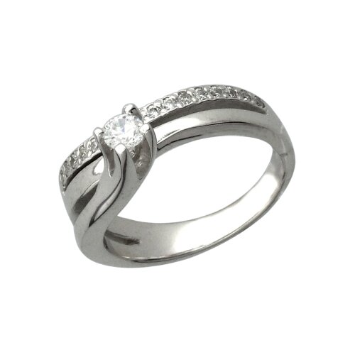 фото Эстет кольцо с 17 фианитами из серебра у15к150225, размер 16