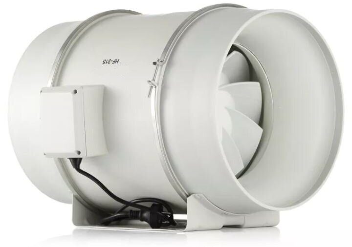 Малошумный канальный вентилятор Dastech HF-315P (производительность 2206 м³/час, давление 693 Па, уровень шума 69 Дб)