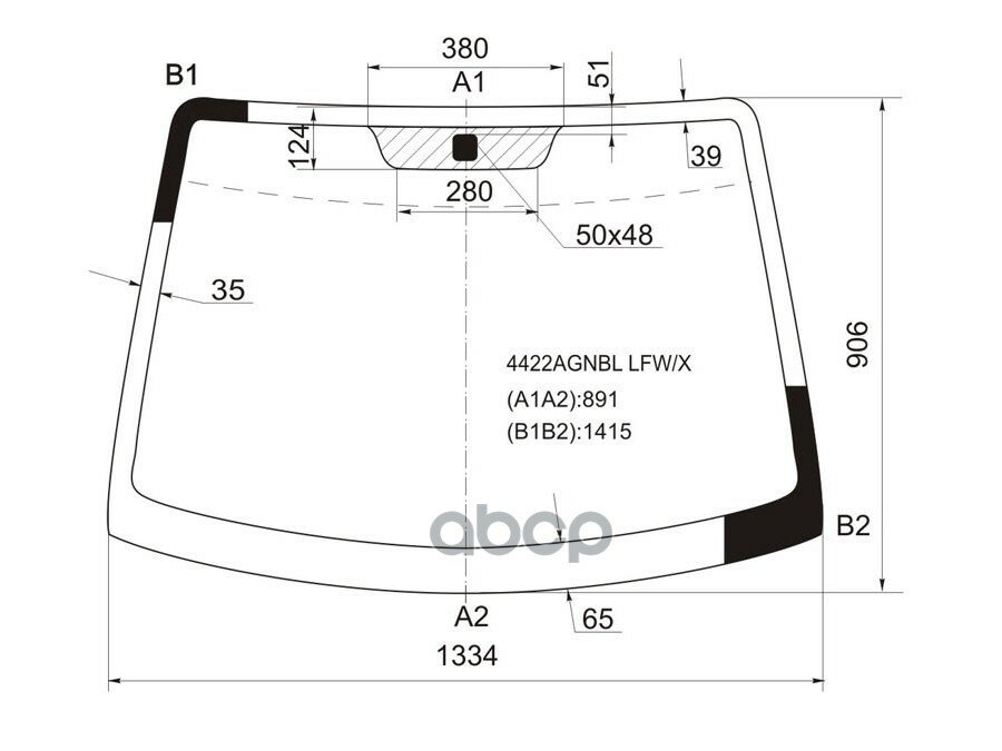 Стекло Лобовое Kia Picanto 03-11 / Morning 04-10 XYG арт. 4422AGNBL LFW/X