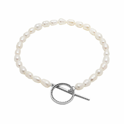 фото Браслет из серебра с жемчугом и фианитами яхонт ювелирный арт. 259592