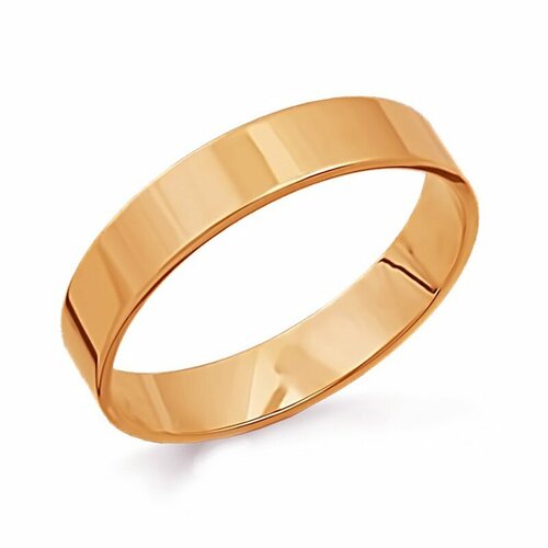 Кольцо обручальное Яхонт, красное золото, 585 проба, размер 15, золотой