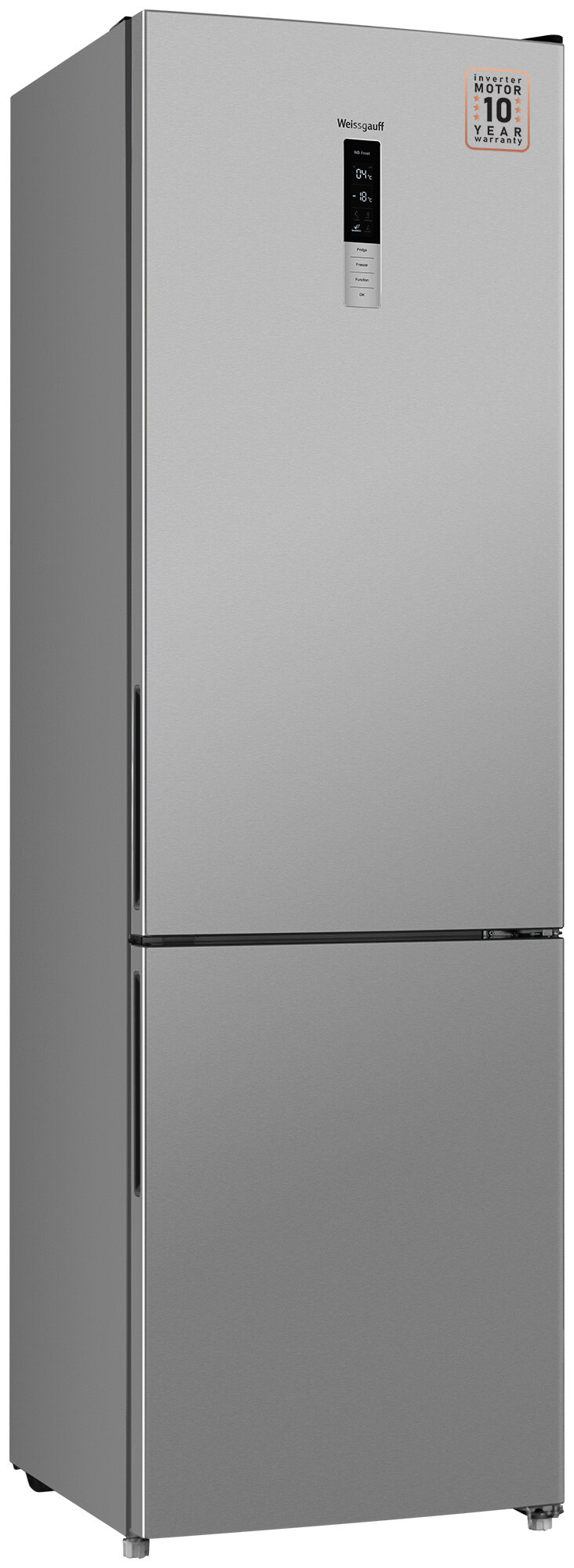 Отдельностоящий холодильник с инвертором Weissgauff WRK 2000 DX Full NoFrost Inverter серебристый - фотография № 5