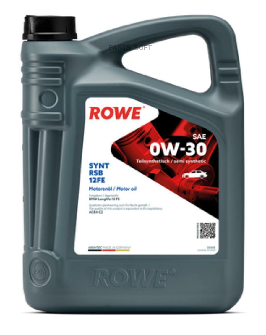 Масло моторное ROWE HIGHTEC SYNT RSB 12FE SAE 0W-30 5л. ROWE / арт. 20305005099 - (1 шт)