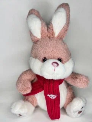 Мягкая игрушка Кролик 30 см с шарфом