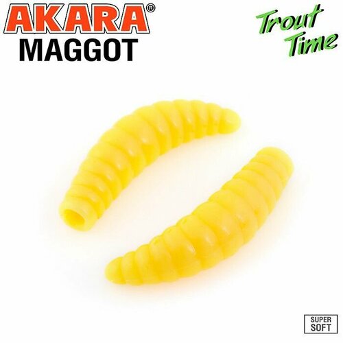 Силиконовая приманка Akara Trout Time MAGGOT 1,6 Garlic 446 (10 шт)