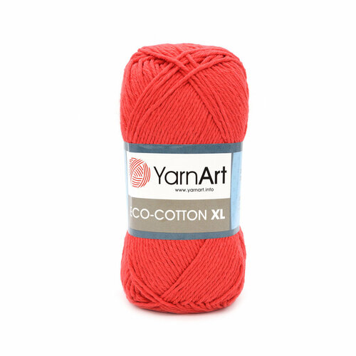 Пряжа для вязания YarnArt 'Eco Сotton XL' 200гр 220м (80% хлопок, 20% полиэстер) (769 красный), 5 мотков