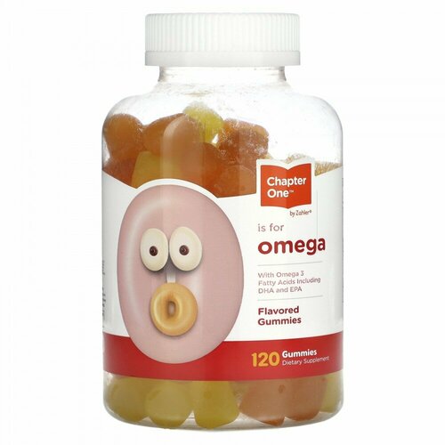 Zahler, Omega Gummies with Omega 3 Fatty Acids EPA & DHA, Flavored, 120 Gummies