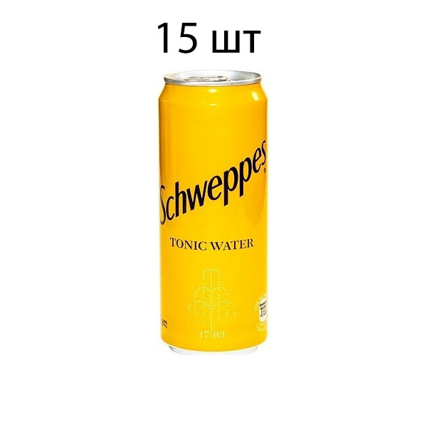 Schweppes Indian Tonic жб 0.33 л (упак 15 шт) - фотография № 3