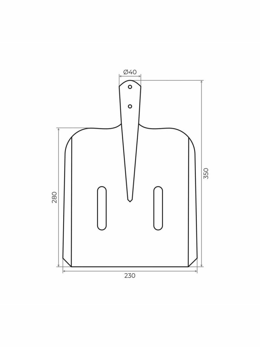 Лопата совковая из рельсовой стали ЛСП №2 700 гр. (S504-2) WillTech - фотография № 2