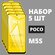 Защитное стекло для POCO M5s / комплект 5 шт. / 9D на весь экран