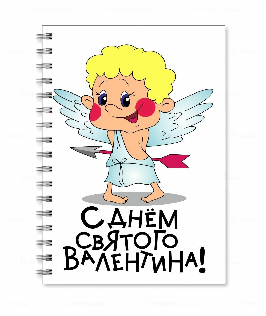 Тетрадь GOODbrelok формата А4, с принтом "14 февраля" - 8