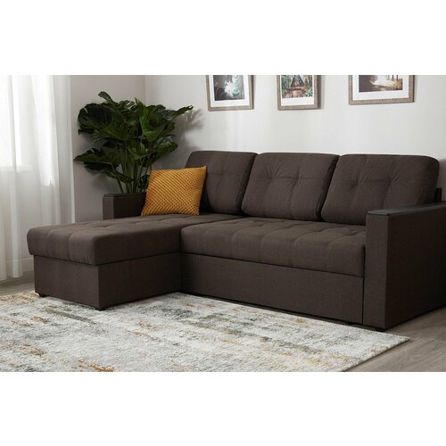 Диван угловой Атлант Рогожка Capri 18 ЛДСПППУ гостиная спальня офис Мебельный Рай 33060₽