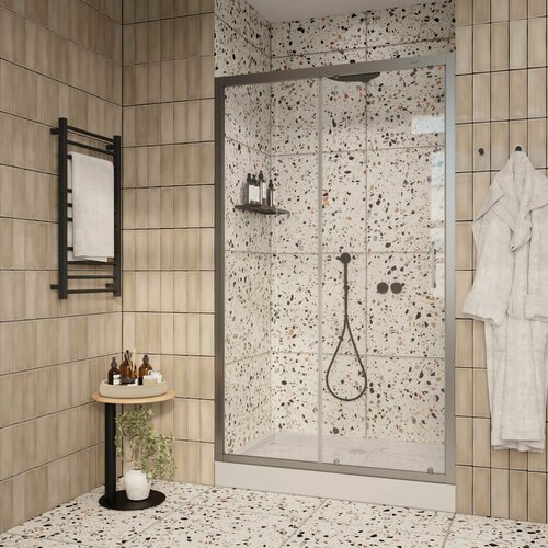 Изображение товара Душевая дверь в нишу Ceruttispa Gloria D120, профиль хром, стекло прозрачное