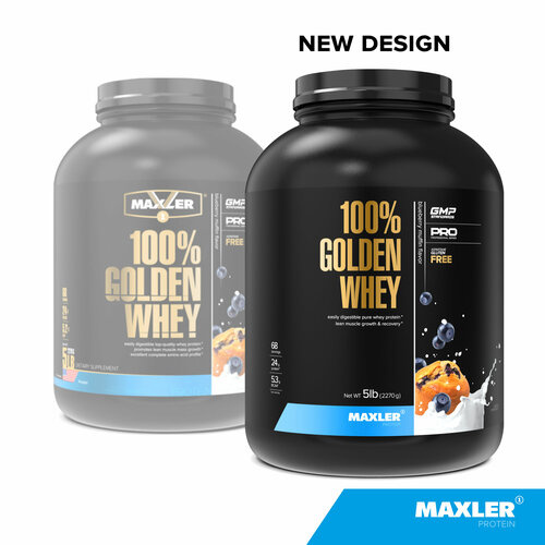 Протеин Maxler 100% Golden Whey New, 2270 гр., черничный маффин