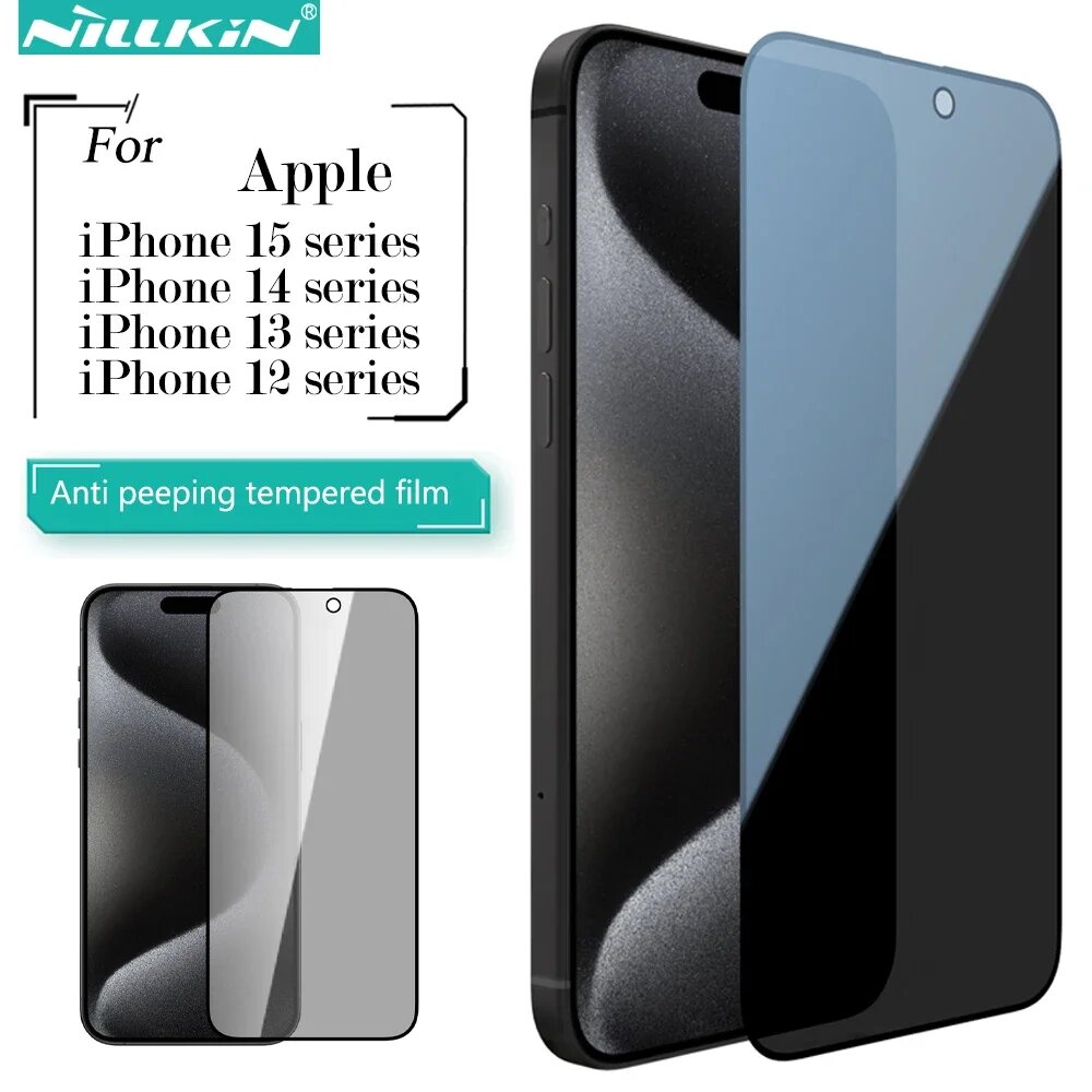 Nillkin для iPhone 15 Pro Max 14 Pro Guardian полное покрытие антиподглядывающее закаленное стекло защитная пленка для экрана 9H для iPhone 13 12