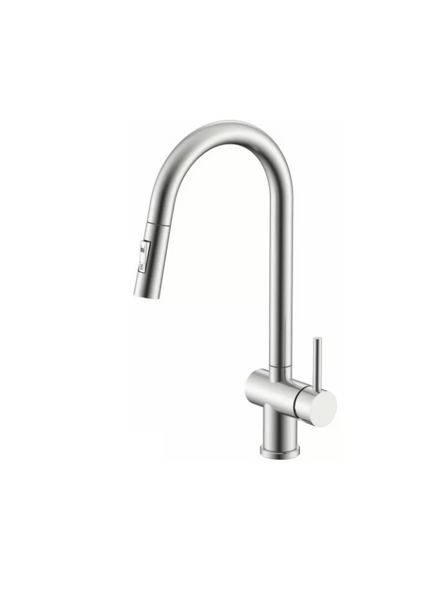 Смеситель для кухни Splenka S204.49.05, выдвижная лейка, нержавеющая сталь