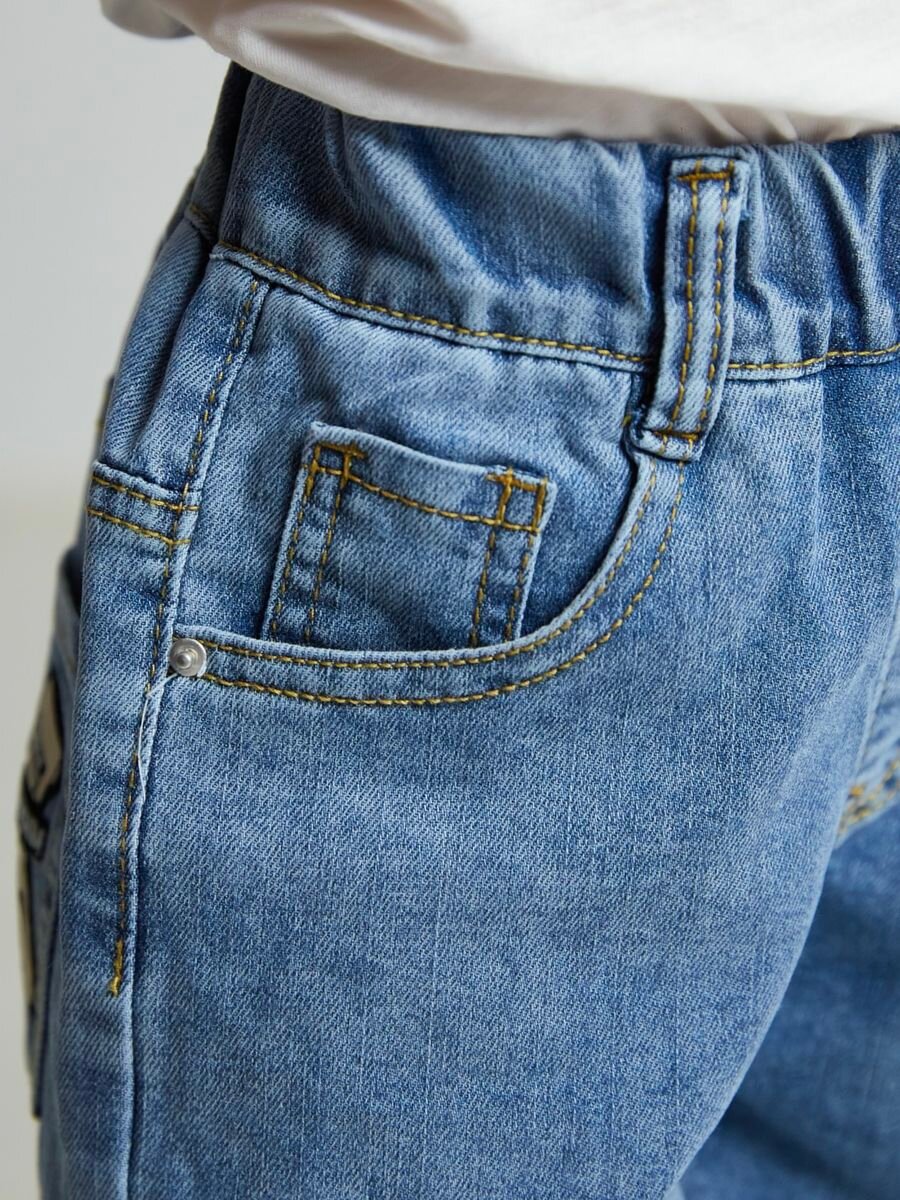 Джинсы , размер 110, голубой — фото 1