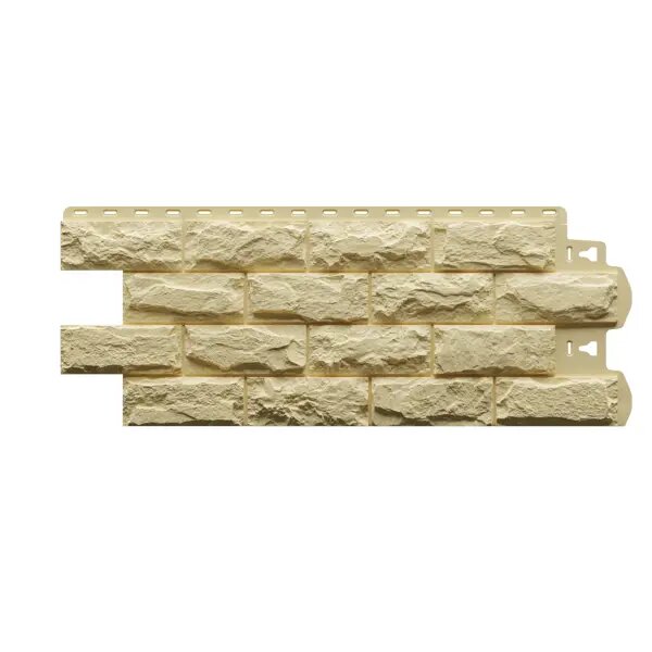 фото Сайдинг виниловый Docke Кирпич текстурый 1.16 м 0.43 м? светло-желтый