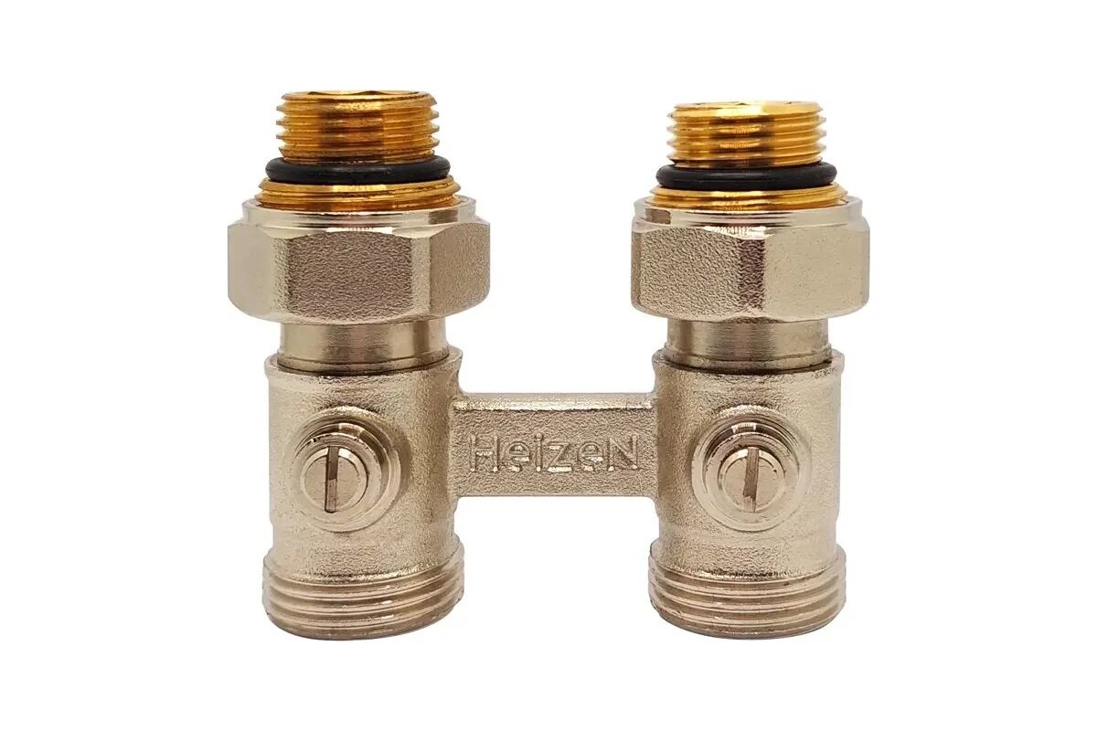 Н-образный клапан Heizen без байпаса + adapter ek 3/4' x1/2' прямой комплект 500845B