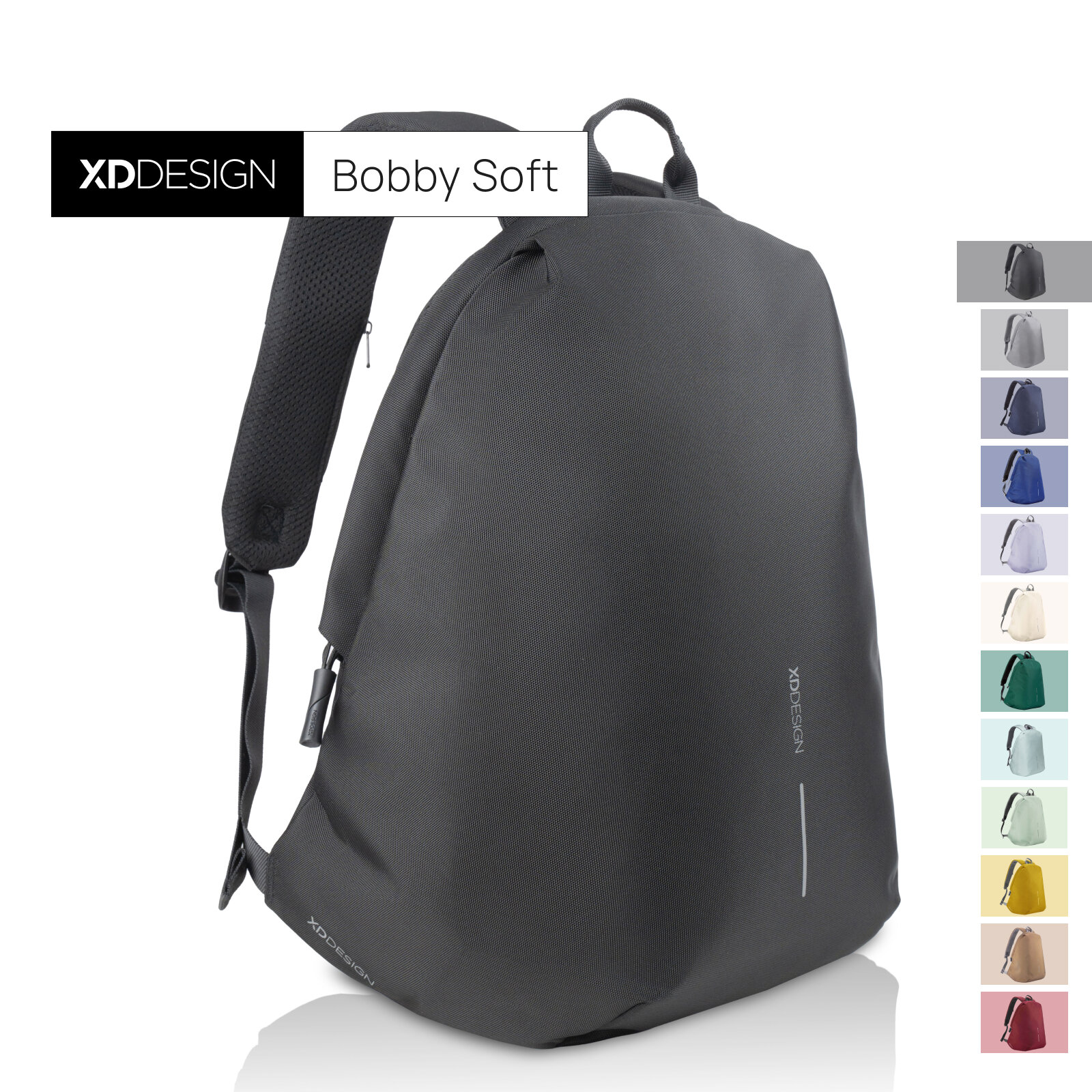 Городской рюкзак с отделением для ноутбука XD Design Bobby Soft (Черный)