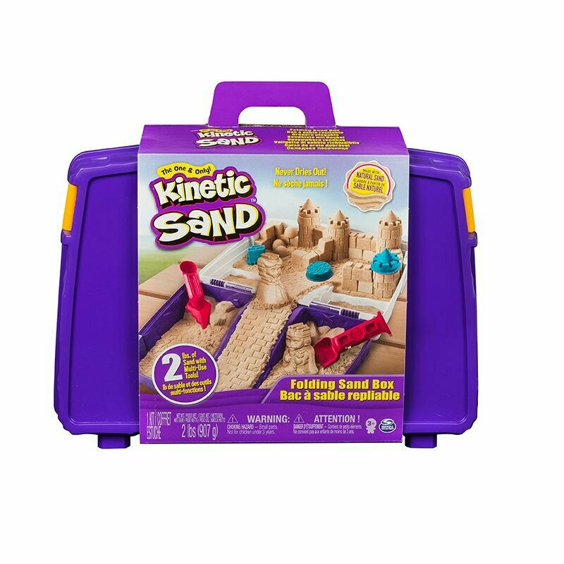 Spin master Kinetic Sand Beach Sand Kingdom /В комплект входят формочки и инструменты, сенсорные игрушки Beach Playset для детей от 3 лет и старше