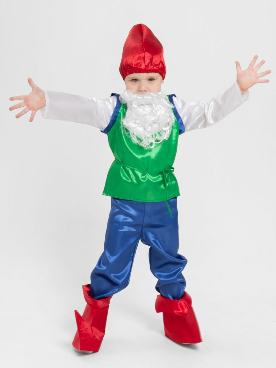 Карнавальный костюм Гном-гномик, новогодний, полиэстер, размер 30 — фото 1