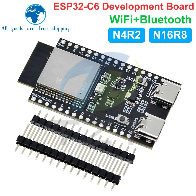 ESP32-C6 DevKit C плата TZT, ESP32-C6 N16R8 — фото 1