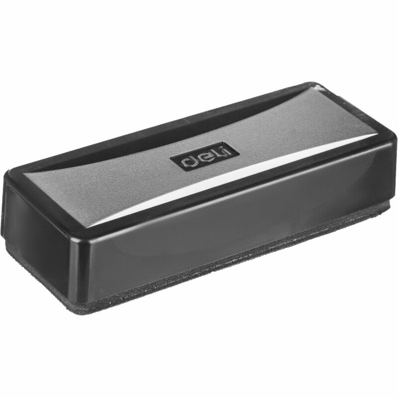 Губка-стиратель для досок Deli модель Universal, 12х4.5х2.5 см, черная (E7834)