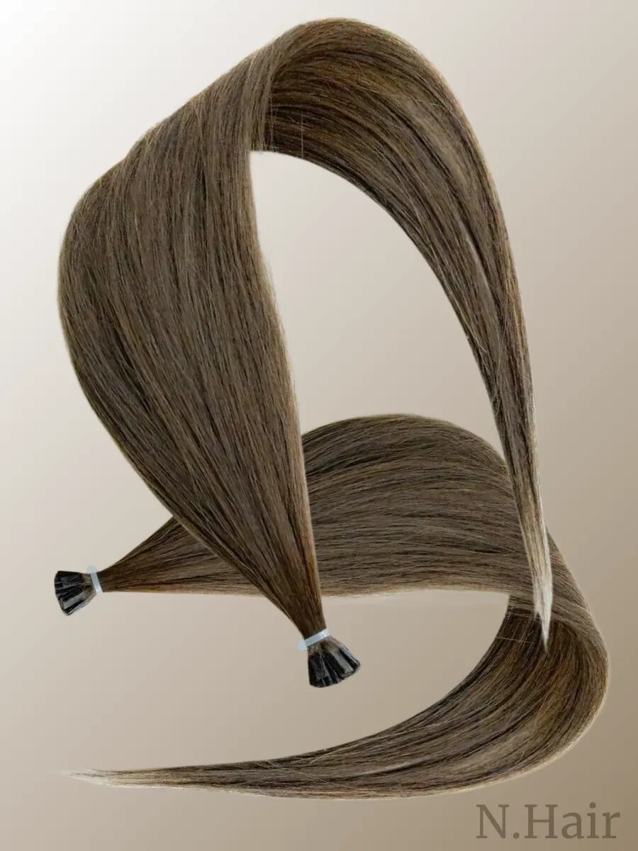 Натуральные волосы на кератиновых капсулах для наращивания — фото 1